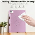 thumbnail image 2 of Dteck for iPad Air 13 Inch Case (M3/M2-2025/2024), iPad Pro 13 (2024) Case, iPad Pro 12.9 Inch Case (2022-2018),Hybrid Shockproof Translucent Protective Cover with Built-in Pencil Holder,Pink, 2 of 6