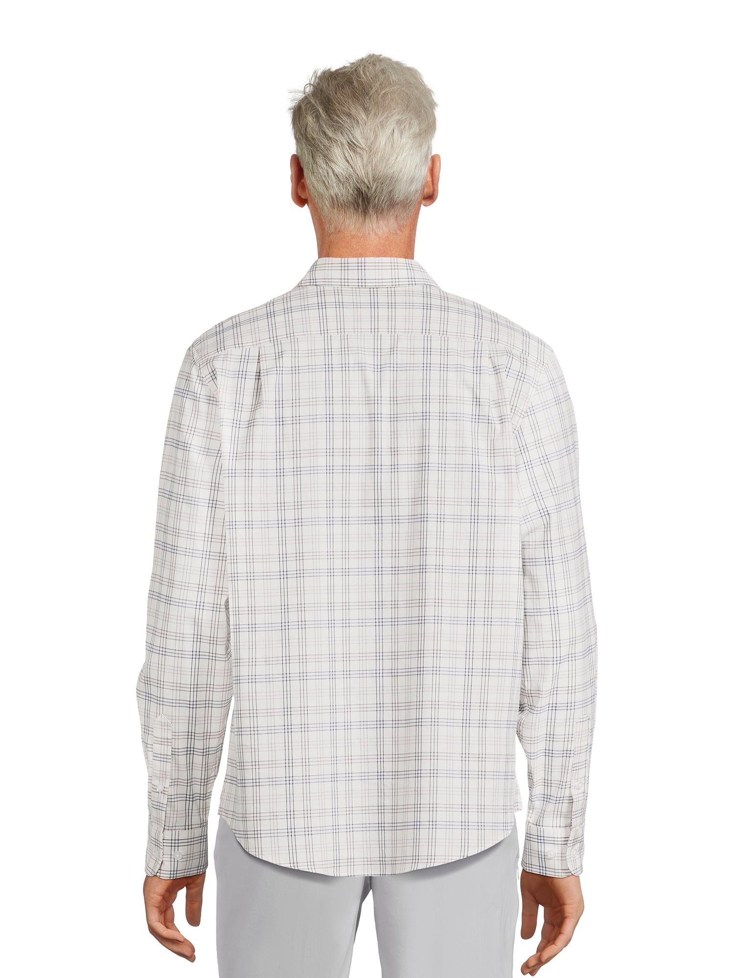 George Men's Long Sleeve Poplin Button-Up Shirt