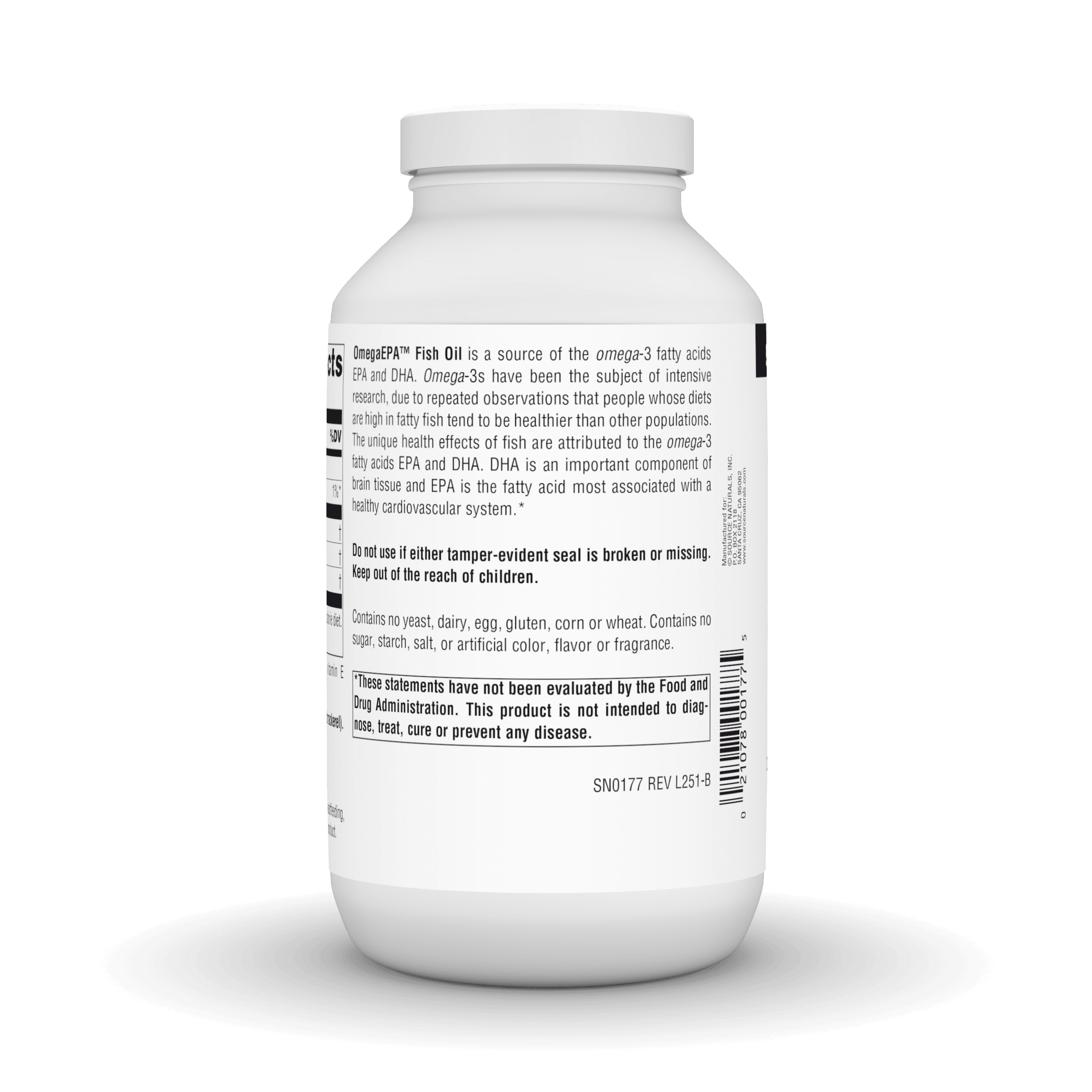 OmegaEPA Fish Oil, 1,000 mg, 200 Softgels, Source Naturals