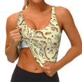 thumbnail image 4 of Lsque Cartoon Dinosaurs Printed Women'S Sports Bra, Compression, Moisture Wicking, High-Impact Sports Bra For Women,Supportive sports bra-Medium, 4 of 9