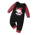 thumbnail image 1 of Body De Bebé Canastilla Onesies Para Niños Pequeños Niñas Navidad Algodón Manga Larga Estampado De Papá Noel Mono Mameluco Negro Odeerbi LM103-3507, 1 of 9