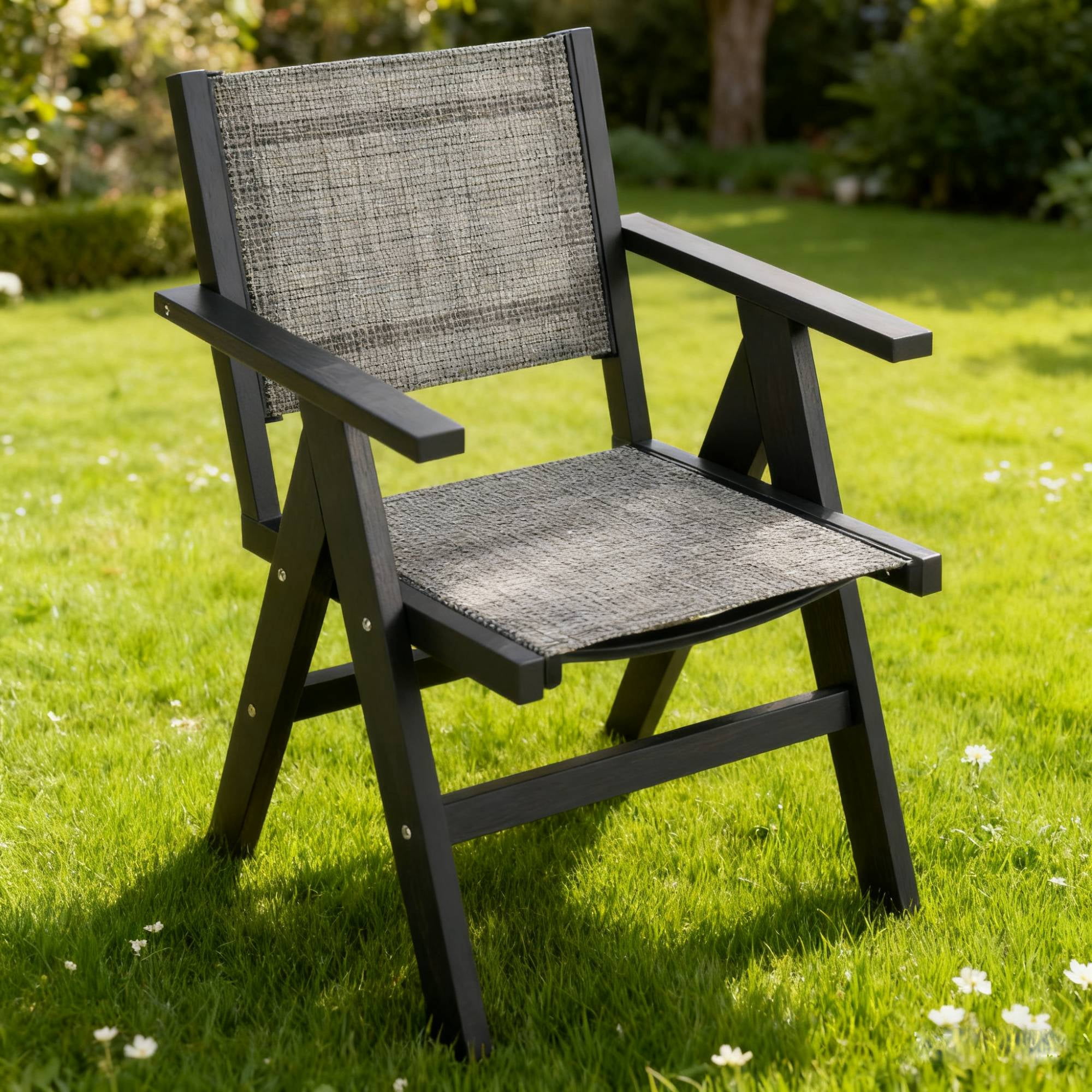 Universal Outdoor Dining Chair, Practical Leisure Chair for Patio Table Gathering Weekend Barbecue Family Meal, Brown