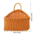 thumbnail image 2 of FUTUREORYY 1Pcs Wall Baskets for Storage Orange Plastic Rattan Kitchen Organization 10.61X9.43X6.29In, 2 of 5