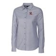 thumbnail image 2 of Women's Cutter & Buck Charcoal Frisco RoughRiders Stretch Oxford Long Sleeve Tri-Blend Button-Up Dress Shirt, 2 of 3