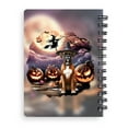 thumbnail image 2 of Spooky Halloween Night Witch Boxer Glowing Pumpkins Spiral Bound Journal Boxers Dog Lover Gifts Idea 5x7in Spiral Notebook - 12015, 2 of 5