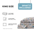 thumbnail image 5 of Comfort Spaces King Sheet Set, Flannel Bed Sheets King, 100% Cotton Bed Sheets Set with Deep Pocket, 4-Piece, 5 of 8