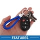 thumbnail image 4 of Llavero de Coche Único Bargains Llavero Universal con Anillo para Llaves de Fob para Casa Aleación de Zinc Tono Plateado Azul Oscuro 2 Pcs, 4 of 6
