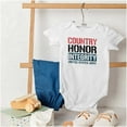 thumbnail image 6 of US Army Country Honor Integrity Romper Boys or Girls Infant Baby Brisco Brands 12M, 6 of 7