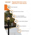 thumbnail image 5 of Pagoda Bulb Solar Lamp - Wall/Pier/3" Fitter Mount, 5 of 10