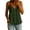 #26Dark Green, variant on Women's Spaghetti Strap V Neck Linen Cami Top Button Down Peplum Hem Summer Boho Tank Blouses Tops Yellow 2XL
