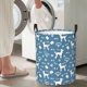 thumbnail image 5 of Balery Poodle Dog Cesta de ropa redonda con asas, impermeable, independiente, para ropa, juguetes, dormitorio y familia-Medium, 5 of 6