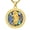St.Michael, variant on St. Christopher Necklace for Men Women, Gold Plated Abalone Shell Inlay Traveler Medal, Catholic Protection Jewelry