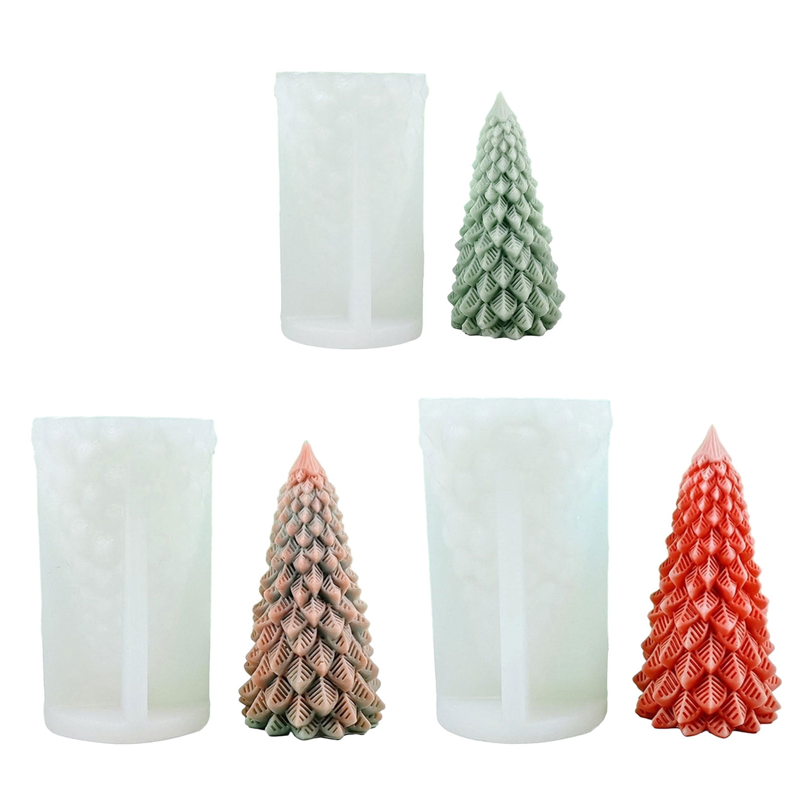 3D Christmas Tree Silicone Mold Aromatherapys Gypsum Soap Resin Cake Baking Molds Home Decor Festival Gifts