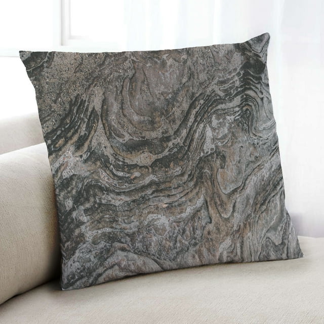 Ahgly Company Coussin d'Intérieur Earth Rock, 18 Pouces par 18 Pouces