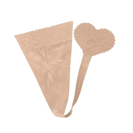 Leesechin Womens Underwear Sexy Ribbon Mesh Thong Pants Transparent Invisible Heart Shaped Panty XL Deals of Today