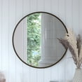 thumbnail image 4 of Flash Furniture Jennifer 27.5" x 27.5" Brushed Bronze Modern Wall Mounted Mirror, 4 of 12