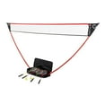 thumbnail image 1 of ZUME GAMES 4 Player Outdoor Backyard Portable Badminton Set with Case - Black / Red, 1 of 8