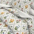thumbnail image 2 of Floral Quilt Set - Lightweight, Soft, All-Season - 2-Piece Reversible Scalloped Bedding Set (Twin / Twin XL, Floral Lattice), 2 of 6