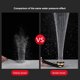 thumbnail image 3 of Moyic Cabezal de ducha de mano presurizado, ahorro de agua de alta presión, acero inoxidable, ABS, 3 modos, rociador de agua, accesorio de baño para Juegos de accesorios de baño Oro negro Moyic HA009464-02B, 3 of 6