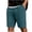Green, variant on Mens Ribbed Knit Casual Shorts 9" Inseam Summer Lounge Elastic Waist Drawstring Above Knee Length Short Pants with Pockets