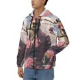 thumbnail image 3 of Vsdgher Stylish Kangaroo In Suit Mens Hoodies Zip Hoodie, Hoodies for Men, Zip-up Hooded Sweatshirt-, 3 of 5