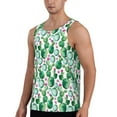 thumbnail image 2 of Fotbe Cactus Plants Pattern Men's Quick Dry Workout Tank Top Gym Muscle Tee Fitness Bodybuilding Sleeveless T Shirt Breathable Workout Shirt-3X-Large, 2 of 9