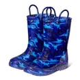 thumbnail image 5 of Kushyshoo Kids Light up Rain Boot Blue Dinosaur Little Girls Shoes Size 1, 5 of 6