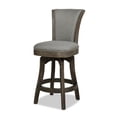 thumbnail image 2 of Henry 27” Armless Swivel Counter Height Bar Stool,Heathered Grey Linen,Gray Linen Furniture Dining Seating for Dining, 2 of 13