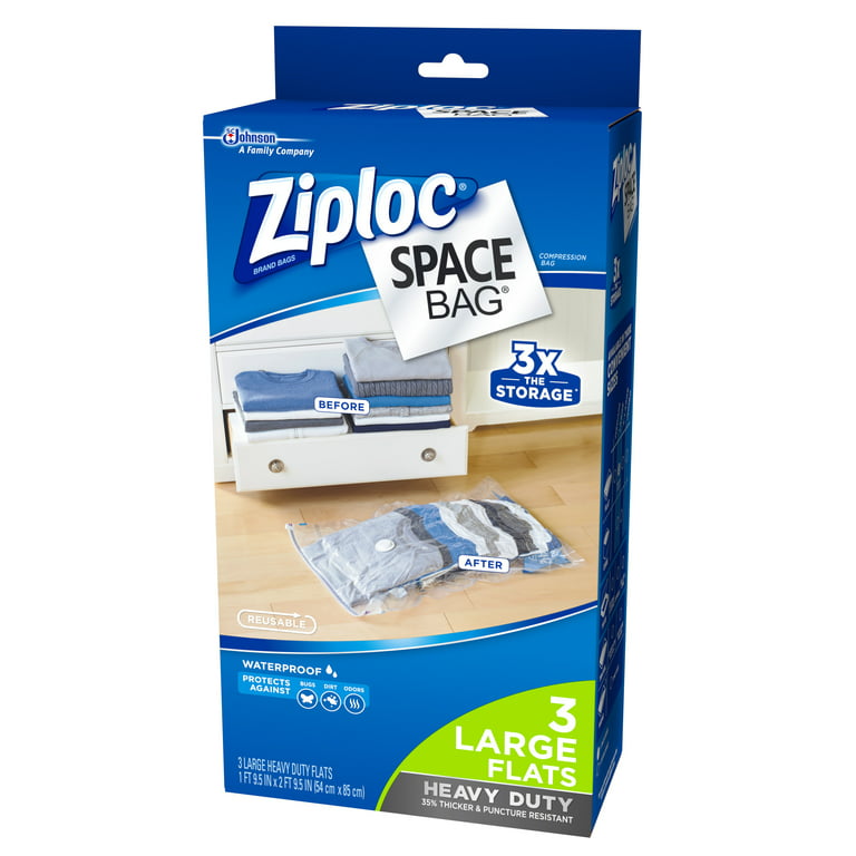 Ziploc Space Bag Large Flats Vacuum Seal Bags - 3 Pack, 22 x 30 in - Fry's  Food Stores