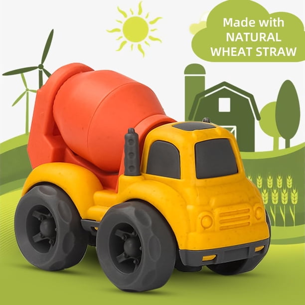 YZhouD - Coche de juguete para niños de 1 a 3 años, sin BPA, sin ftalatos, con PVC, camión volquete, mezclador de cemento, regalos de cumpleaños de Pascua y Navidad para niños de 2, 3 y 4 años, apto