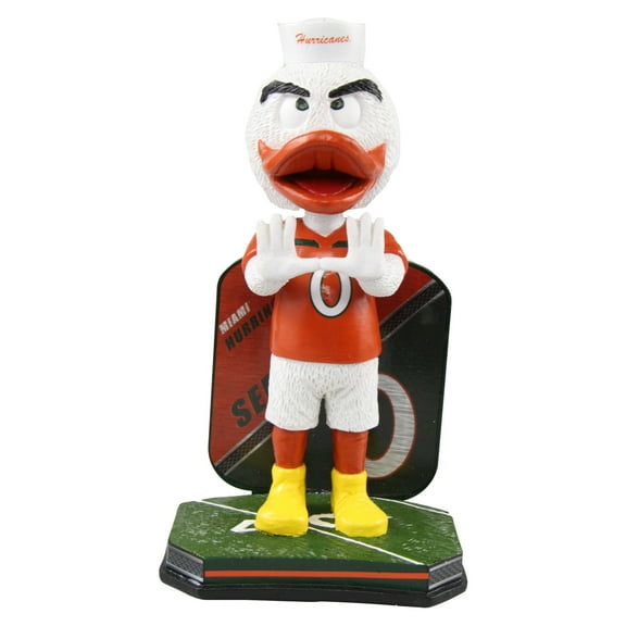 Sebastian the Ibis Miami Hurricanes Name and Number Bobblehead NCAA