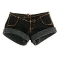 thumbnail image 2 of Pantalones cortos de mezclilla a la moda, elegantes, informales, para cosplay, de 6 pulgadas negro, 2 of 9