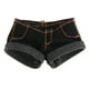 thumbnail image 2 of Pantalones cortos de mezclilla a la moda, elegantes, informales, para cosplay, de 6 pulgadas negro, 2 of 9