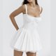 thumbnail image 3 of WILLBEST Vestidos con Curvas para Mujer, Vestido Minifalda Sexy con Cordones y Tirantes Finos, Diseño Moderno de Espiga de Pescado para Verano Extra Grande, 3 of 3