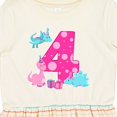 thumbnail image 4 of Inktastic Dinosaur Party-fourth Birthday Girls Toddler Dress, 4 of 5