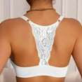 thumbnail image 3 of Hilenly Women's Front Closure Lace Bras V Plunge Push Up Bras Racerback No Underwire Bralettes, 3 of 7