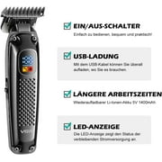VGR Professional hair trimmer for men, Precision electric Beard Trimmer for Men, Cord/Cordless hair clippers for men and Rechargeable mustache trimmer Mens Grooming Kit with LED Display-Black