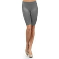 thumbnail image 1 of Women Basic Solid Biker Short Seamless Yoga Leggings Workout Boyshorts - (Charcoal), 1 of 3