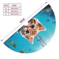 thumbnail image 2 of KLL 48" Christmas Tree Skirt Underwater Diving Cat Xmas Tree Skirts Mat for New Year Xmas Holiday Party Indoor Outdoor Home Decoration, 2 of 5