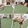 thumbnail image 6 of Sage Green Linen Large Area Rugs 6x9 ft Farmhouse Pure Color Country Farm Washable Rug Non Slip Indoor Carpet Absorbent Floor Mat for Living Room Bedroom Dining Room, 6 of 9