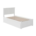 thumbnail image 5 of AFI Madison Twin Solid Wood Platform Bed with Footboard & Twin Trundle, White, 5 of 7