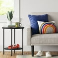thumbnail image 2 of Wood and Metal Round End Table Black, 2 of 4