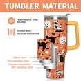 thumbnail image 6 of Halloween Cat 40 Oz Tumbler With Handle and Straw, Cute Black Cats Stainless Steel Double Walled Vacuum Insulated Cup, Spooky Holiday Gifts for Women Men, 6 of 6