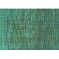thumbnail image 1 of Ahgly Company Machine Washable Indoor Rectangle Abstract Turquoise Blue Modern Area Rugs, 6' x 9', 1 of 4