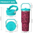 thumbnail image 4 of 30oz Handheld Travel Tumbler with Handle – Double Wall Stainless Steel Insulated Cup, Flip Straw Lid, Leak-Proof & BPA-Free for Hot and Cold Drinks – Durable Coffee & Juice Mug Pink, 4 of 7