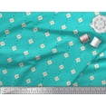 thumbnail image 2 of Soimoi Green Cotton Duck Fabric Diamond Geometric Printed Fabric 1 Yard 42 Inch Wide, 2 of 3