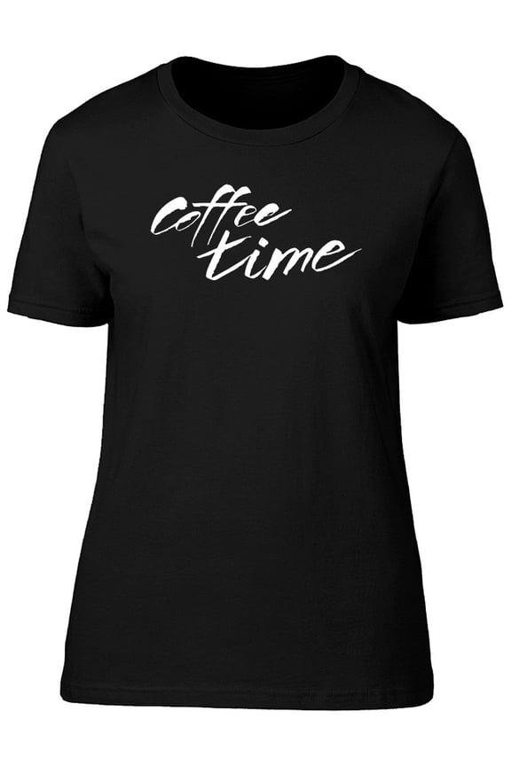 Coffee Time Custom Brush T-Shirt Men -Image by Shutterstock, Male Large