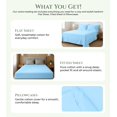 thumbnail image 3 of ROYALE LINENS 100% Organic Cotton Twin Sheet Set - 16" Deep Pocket Bed Sheets - Lake Blue Bed Sheets - Sábanas Twin - 1 Flat, 1 Fitted & 1 Pillowcase - Lake Blue Sheet Set - Cotton Bedding Sets, 3 of 9