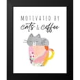 thumbnail image 2 of McCully, Jennifer 15x18 Black Modern Framed Museum Art Print Titled - Motivated By Cats And Coffee 1, 2 of 5