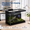 thumbnail image 3 of SPECSTAR 5 Gallon Fish Tank, Aquarium Starter Kit with Auto Feeder, RGB LED Light, Filter,  Temperature Display,for Betta, Shrimp,APP Control, 3 of 8